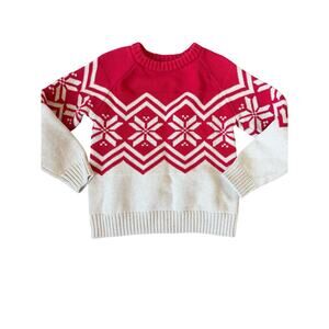 Hanna Andersson holiday scandi snowflake sweater youth 5